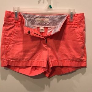 Coral J. Crew Chino Short